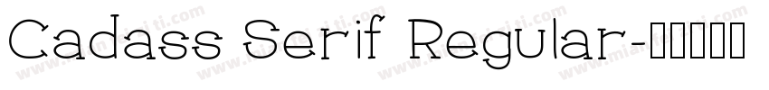 Cadass Serif Regular字体转换